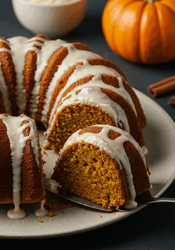 Pumpkin Bundt Cake with Cream Cheese Glaze
