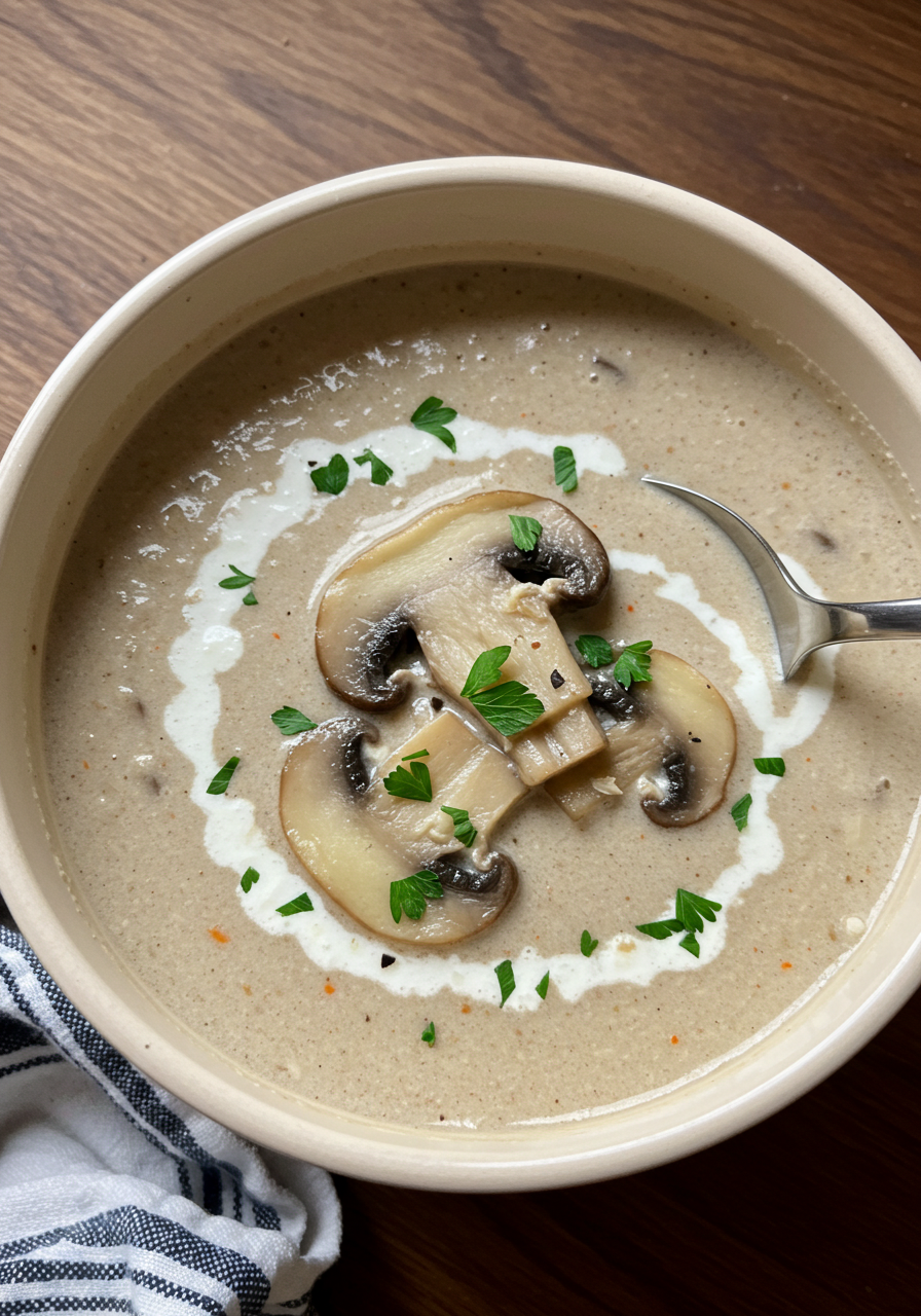 Creamy Hungarian Mushroom Soup