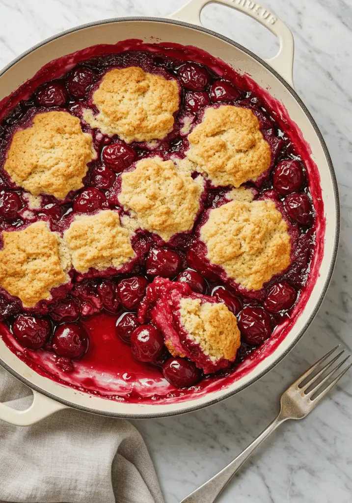Easy Upside-Down Cherry Cobbler
