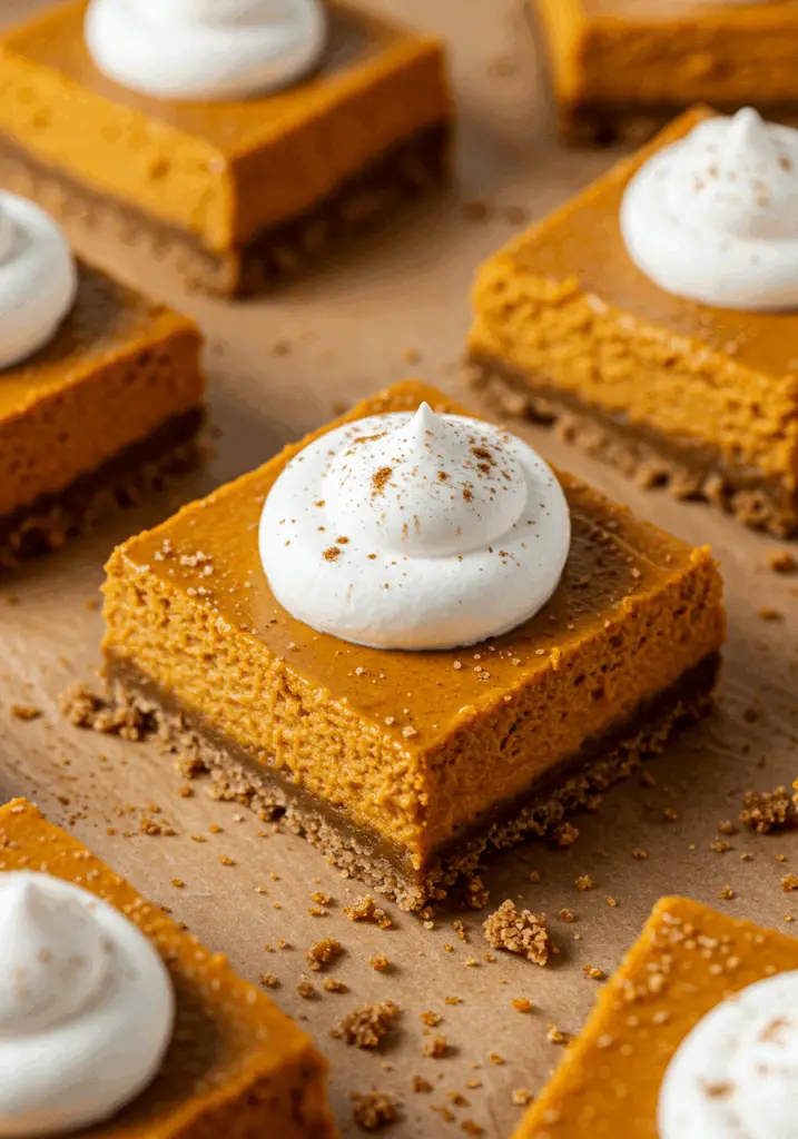 No Bake Pumpkin Cheesecake (Bars)
