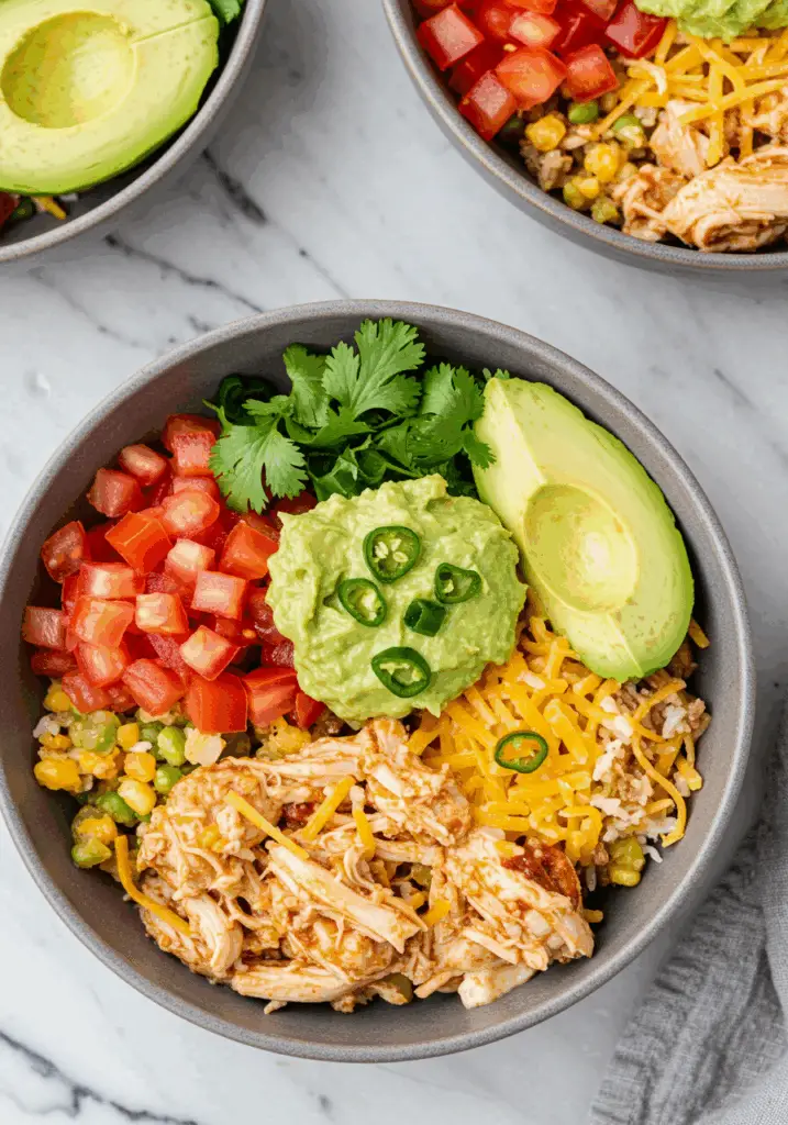 Easy Southwest Chicken Burrito Bowls
