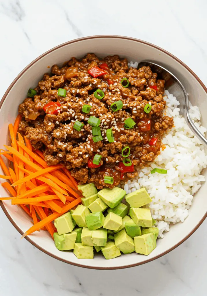 Korean Ground Beef Bowl
