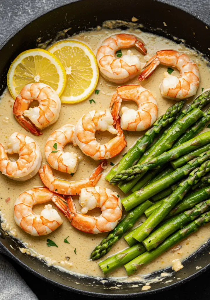 Lemon Garlic Shrimp and Asparagus

