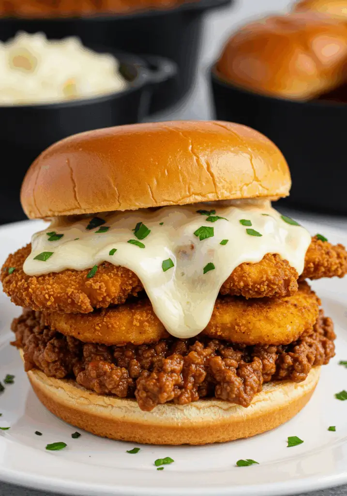 Chicken Parmesan Sloppy Joes

