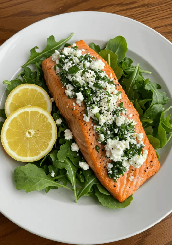 Salmon with Goat Cheese & Herbs
