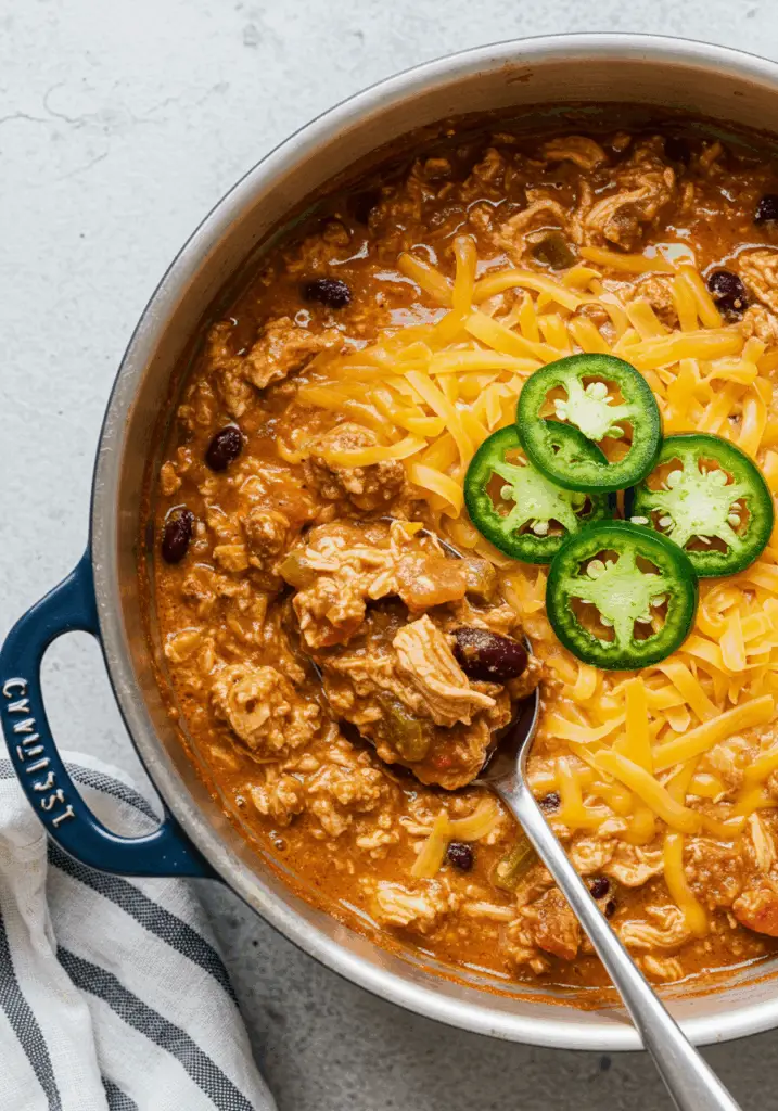 Chicken Jalapeno Popper Chili

