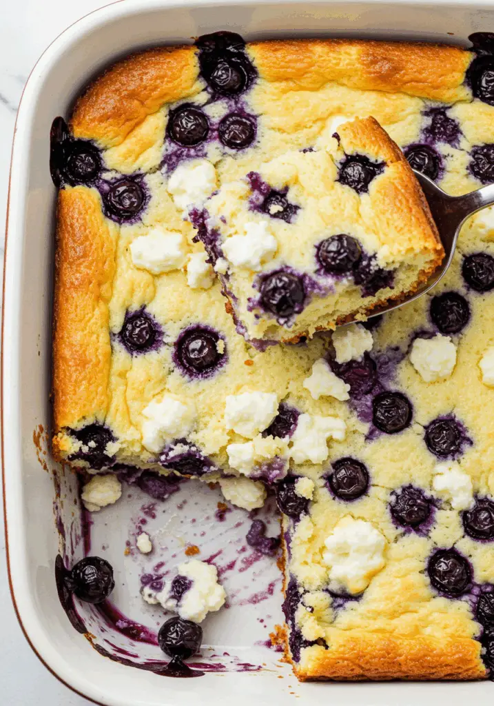Blueberry Cottage Cheese Breakfast Bake