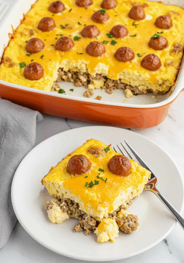Turkey Sausage Cream Cheese Casserole
