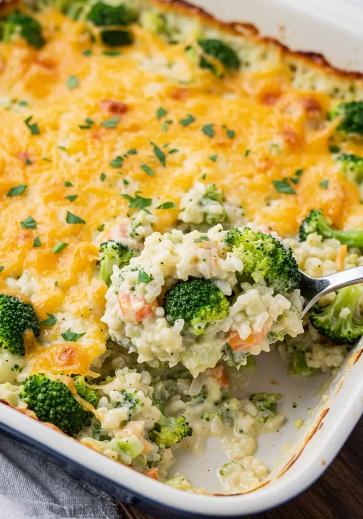 Easy Broccoli Rice Casserole