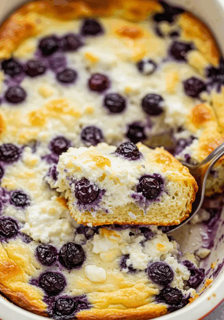 Blueberry Cottage Cheese Breakfast Bake