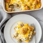 Turkey Sausage Cream Cheese Casserole