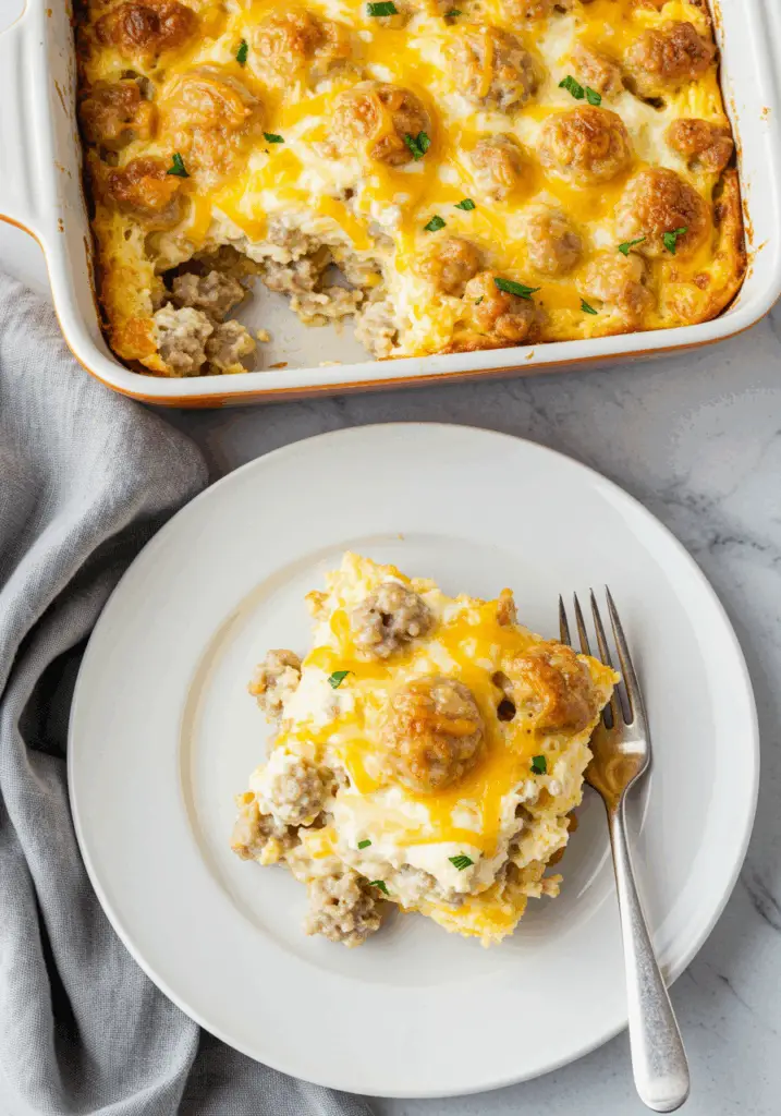Turkey Sausage Cream Cheese Casserole