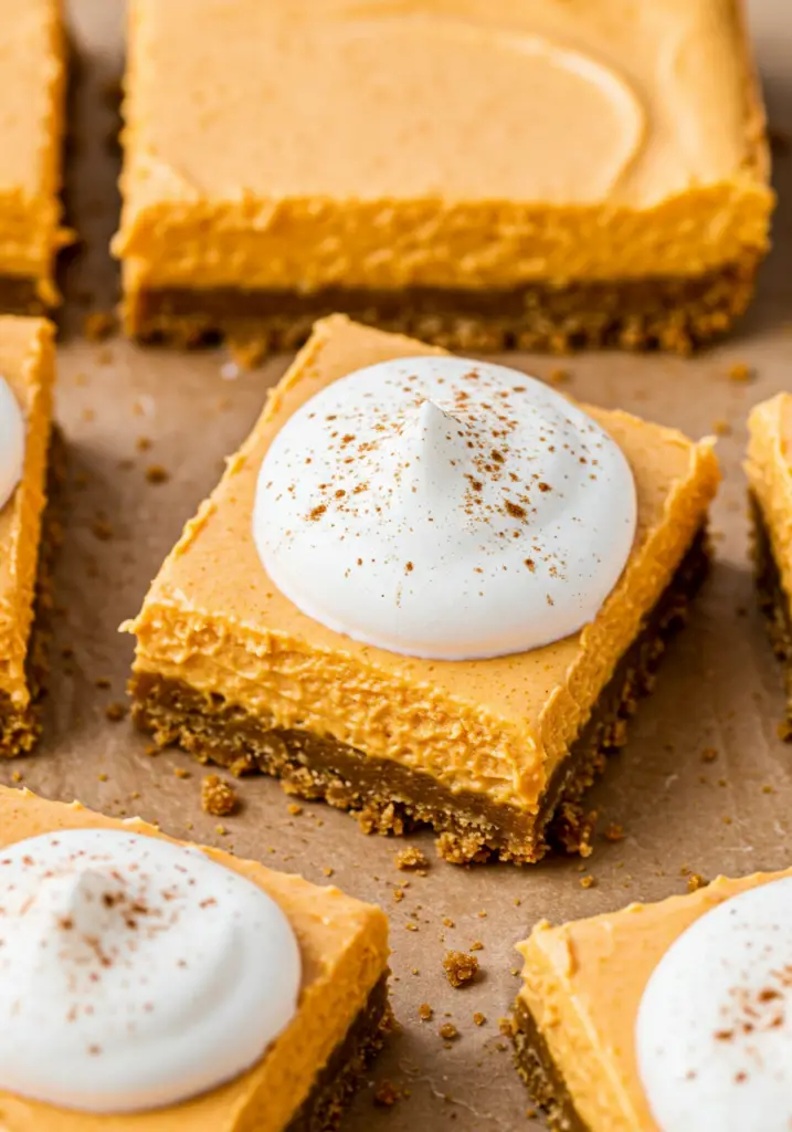 No Bake Pumpkin Cheesecake (Bars)