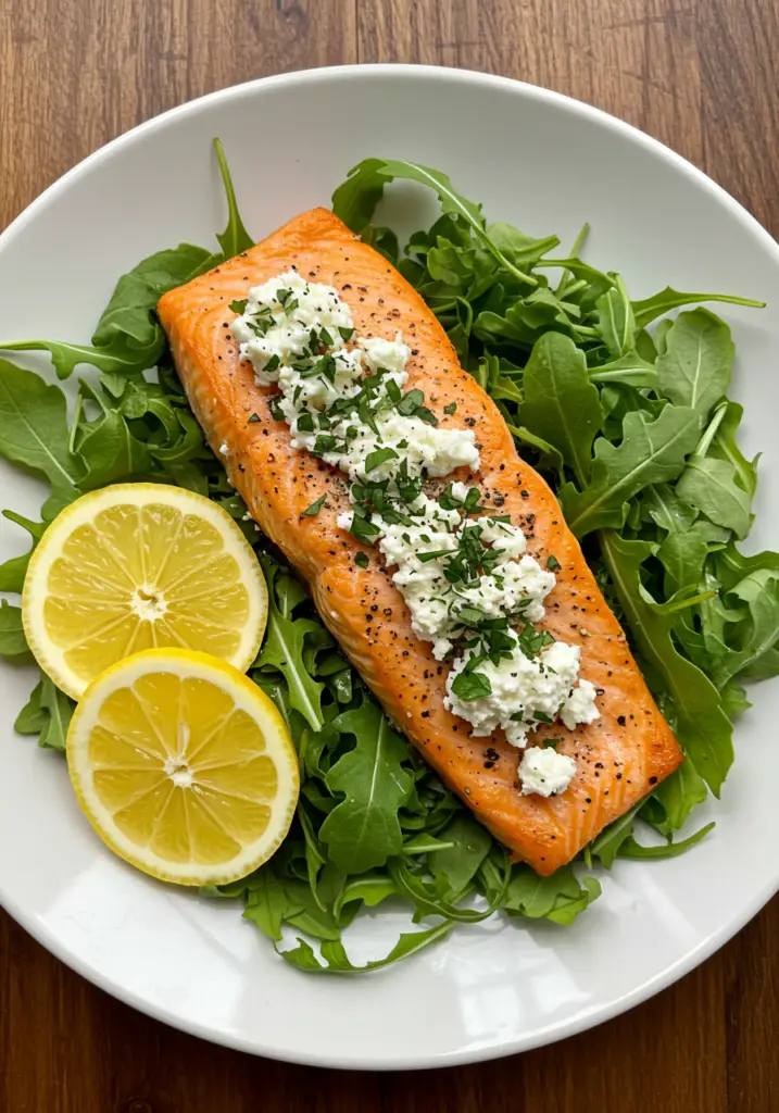 Salmon with Goat Cheese & Herbs