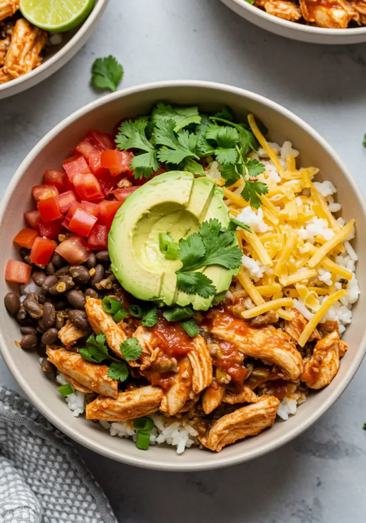 Easy Southwest Chicken Burrito Bowls