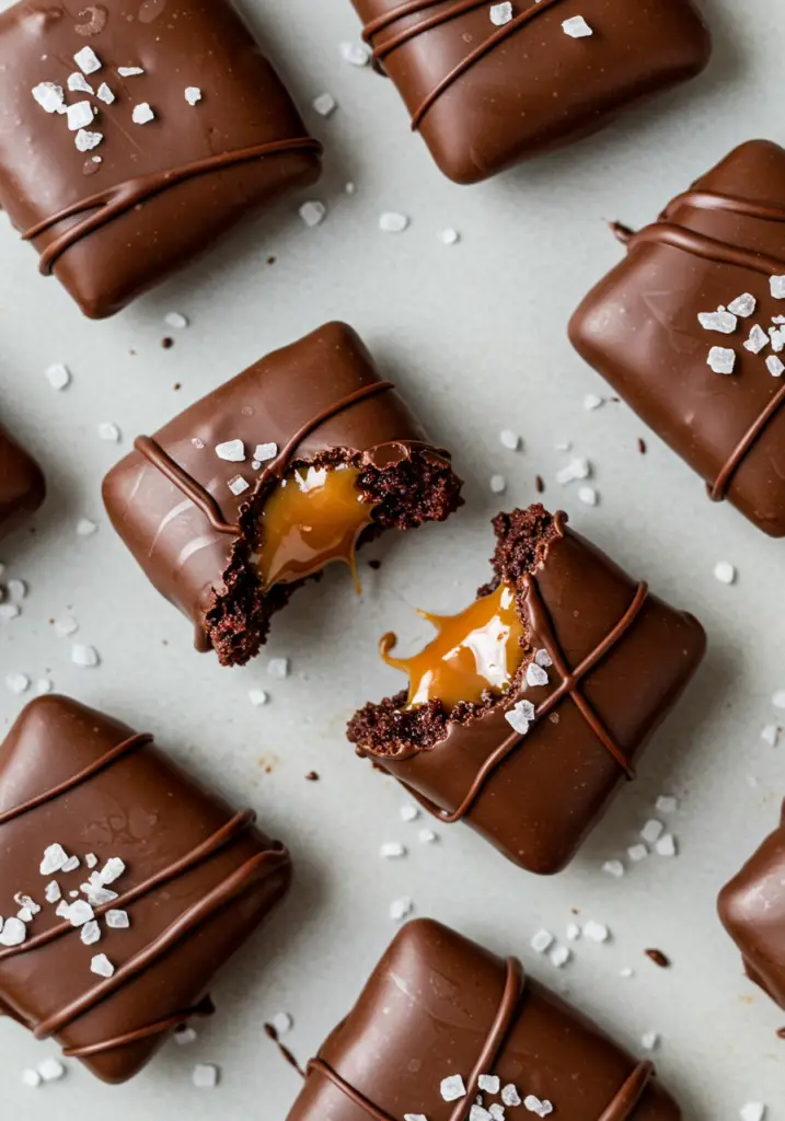 Salted Caramel Chocolate Pillows
