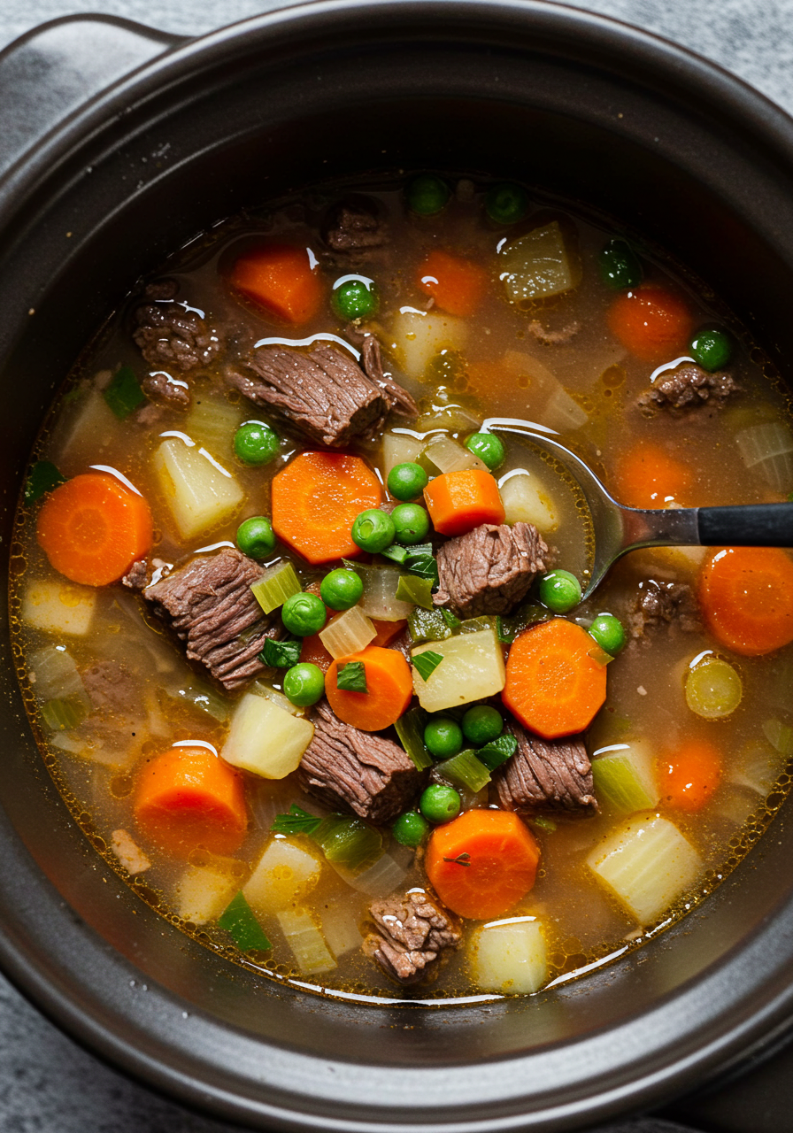Crockpot Vegetable Beef Soup