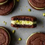 Chocolate Pistachio Sandwich Cookies