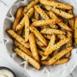 Crispy Air Fryer Garlic Parmesan Fries