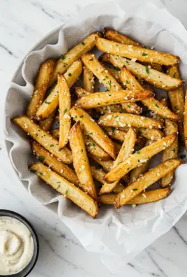 Crispy Air Fryer Garlic Parmesan Fries