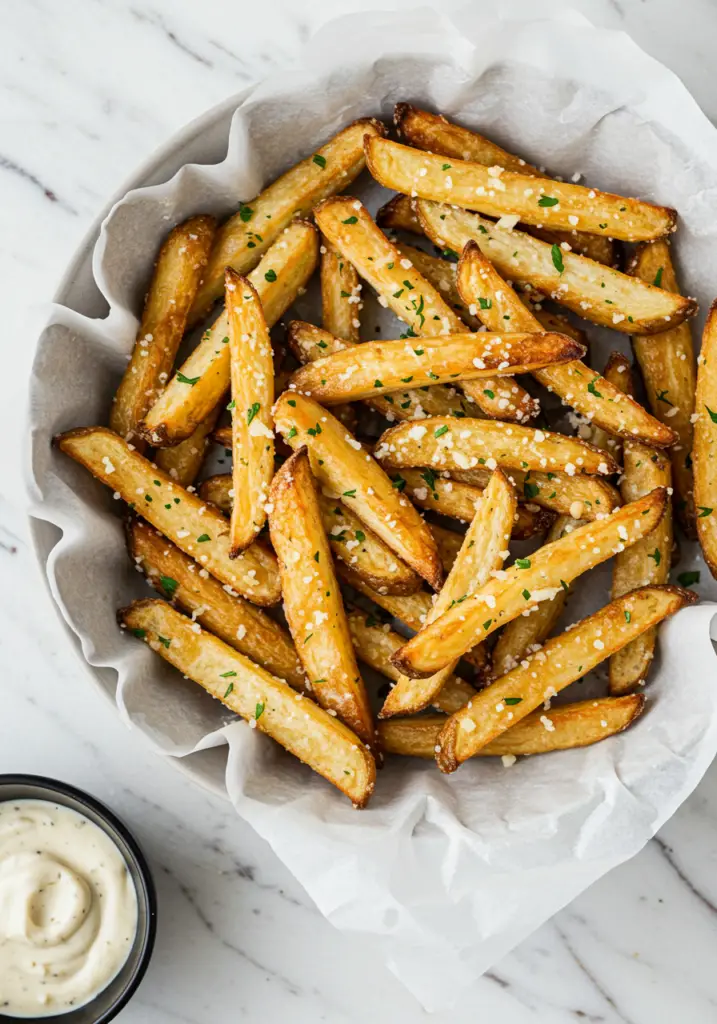 Crispy Air Fryer Garlic Parmesan Fries
