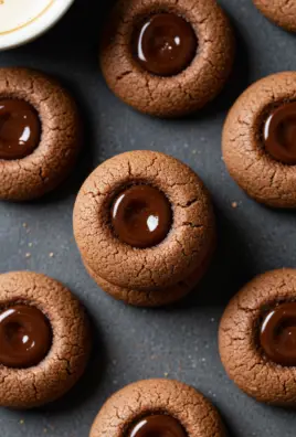 Chocolate Hazelnut Thumbprint Cookies