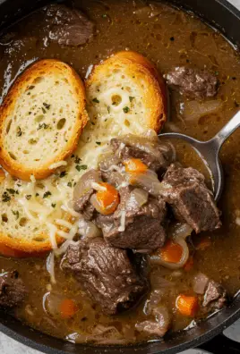 French Onion Beef Short Rib Soup