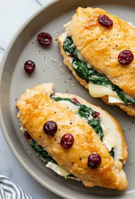 Cranberry & Spinach Stuffed Chicken Breasts with Brie