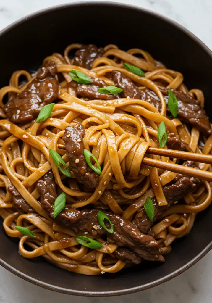 Sticky Beef Noodles