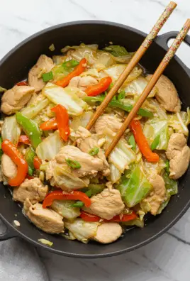 Chinese Chicken Cabbage Stir Fry