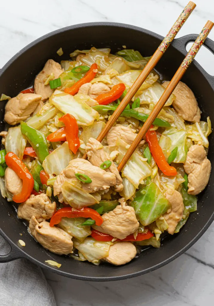 Chinese Chicken Cabbage Stir Fry