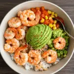 Spicy Shrimp and Avocado Rice Bowl
