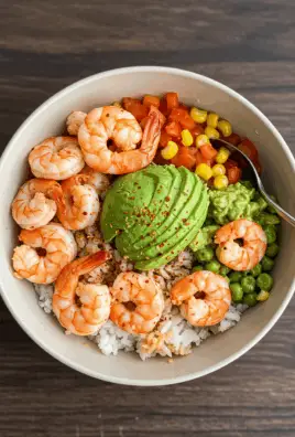 Spicy Shrimp and Avocado Rice Bowl