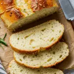 Rustic No Knead Rosemary Garlic Bread