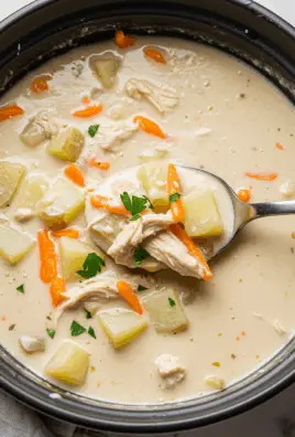 Crockpot Creamy Chicken and Potato Soup