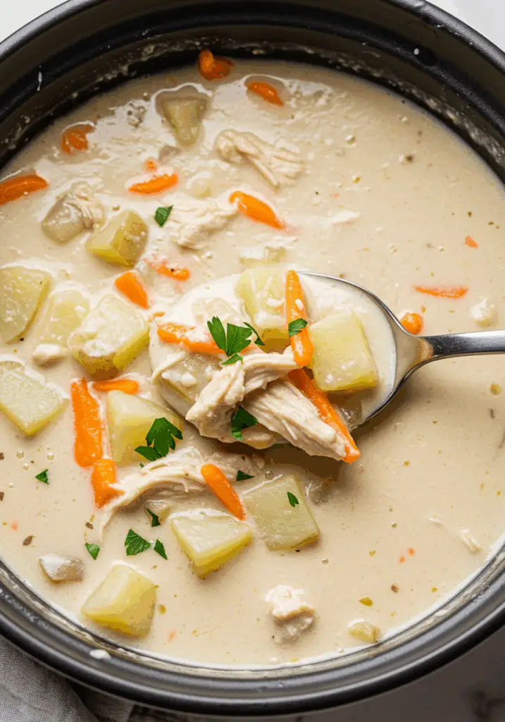 Crockpot Creamy Chicken and Potato Soup