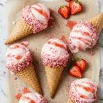 Strawberry Crunch Cheesecake Cones