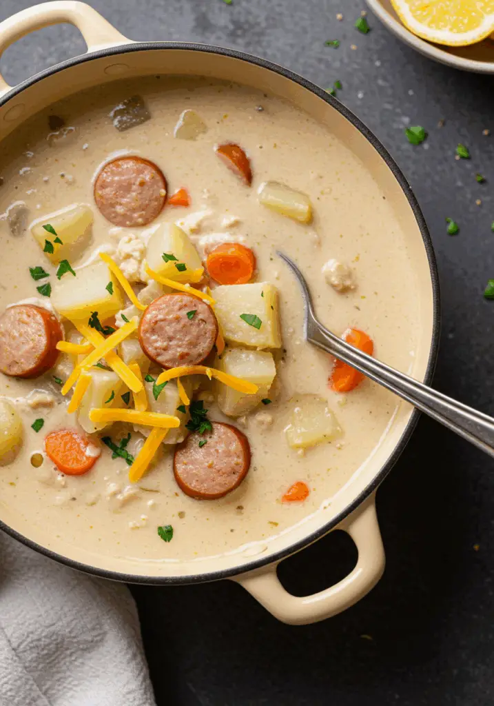 Creamy Turkey Sausage and Potato Soup