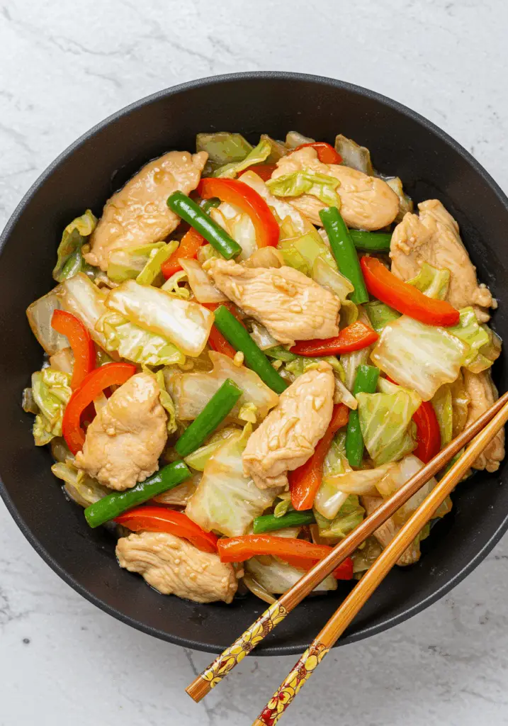 Chinese Chicken Cabbage Stir Fry
