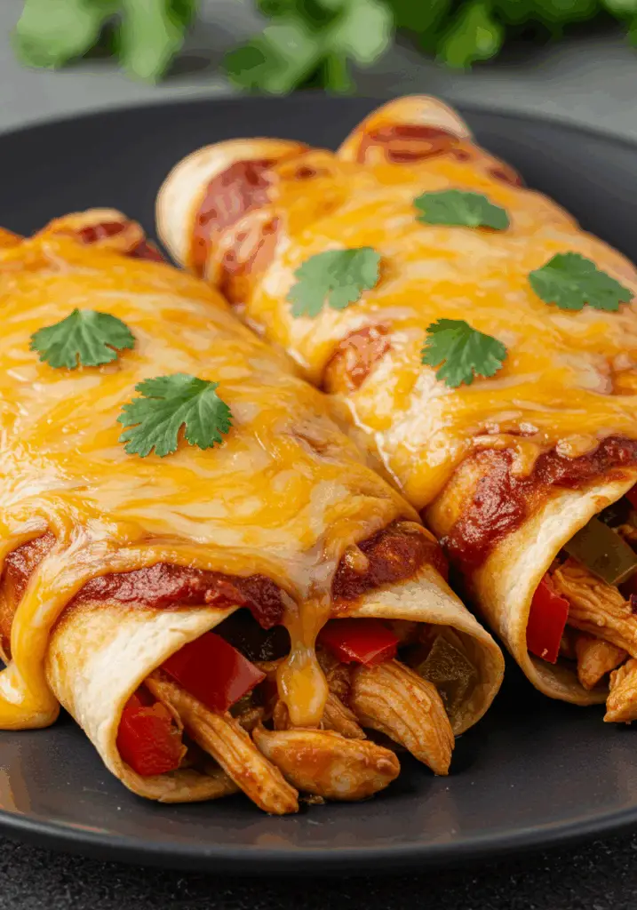Baked Chicken Chimichangas

