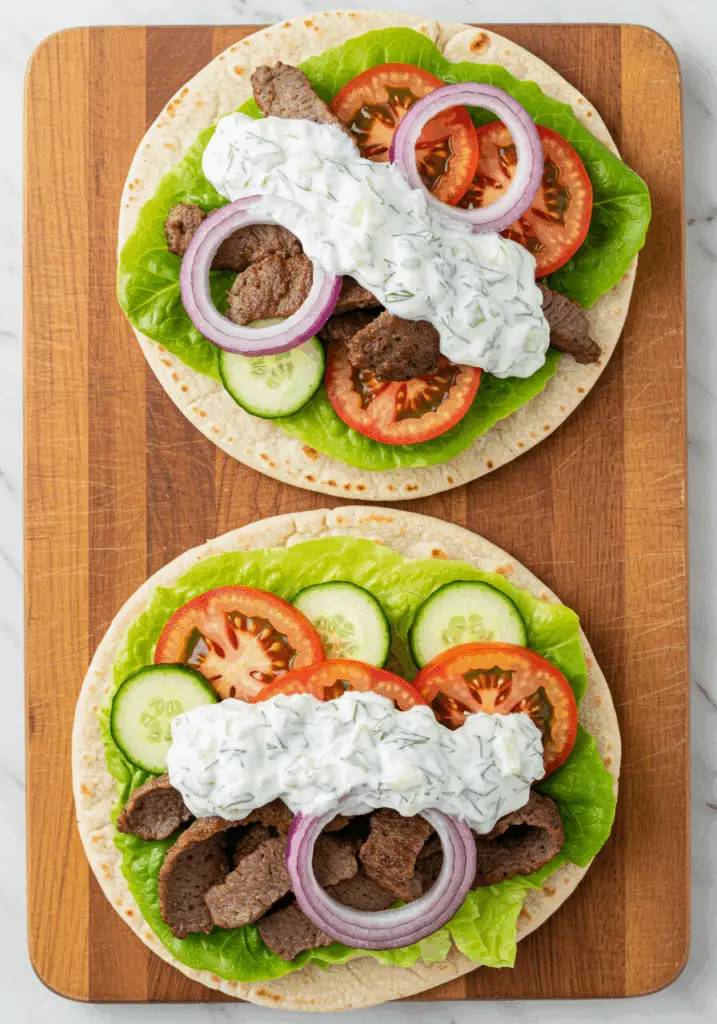Lamb Gyros with Tzatziki Sauce