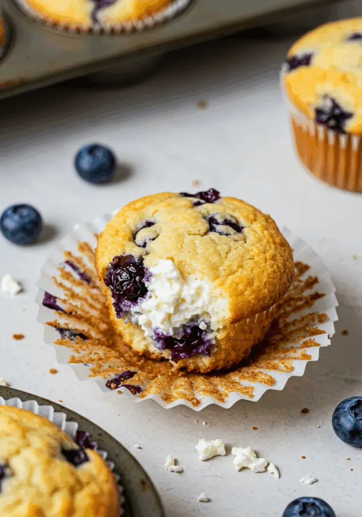 Blueberry Cottage Cheese Muffins