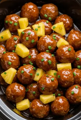 Crockpot Hawaiian Meatballs