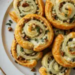 Blue Cheese Walnut Thyme Puff Pastry Twirl