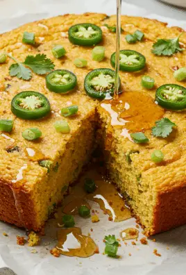 Spicy Jalapeño Cornbread with Sweet Lime Honey Glaze