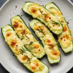 Gourmet Garlic Zucchini Steaks with Cheese