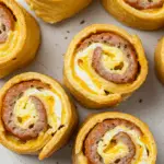 Turkey Sausage Egg and Cheese Breakfast Roll-Ups