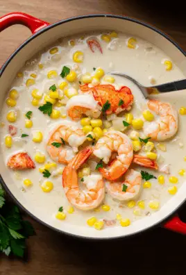 Lobster and Shrimp Corn Chowder