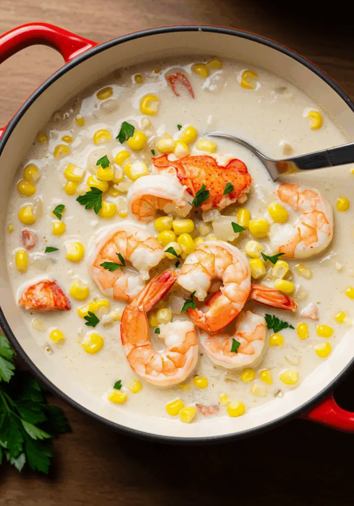 Lobster and Shrimp Corn Chowder