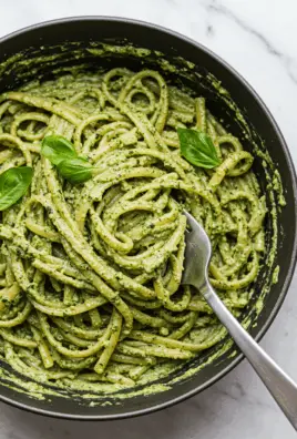 Vegan wild garlic pesto pasta